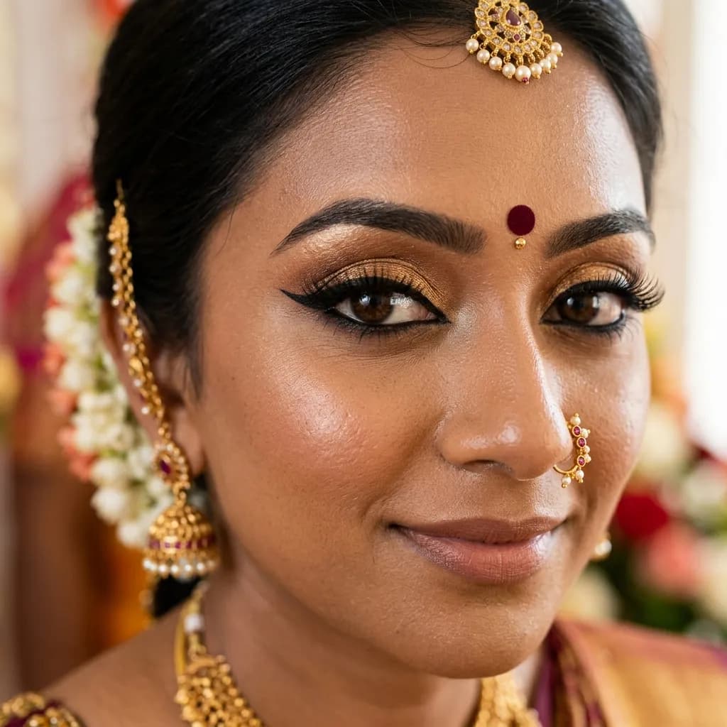 Bridal makeup details